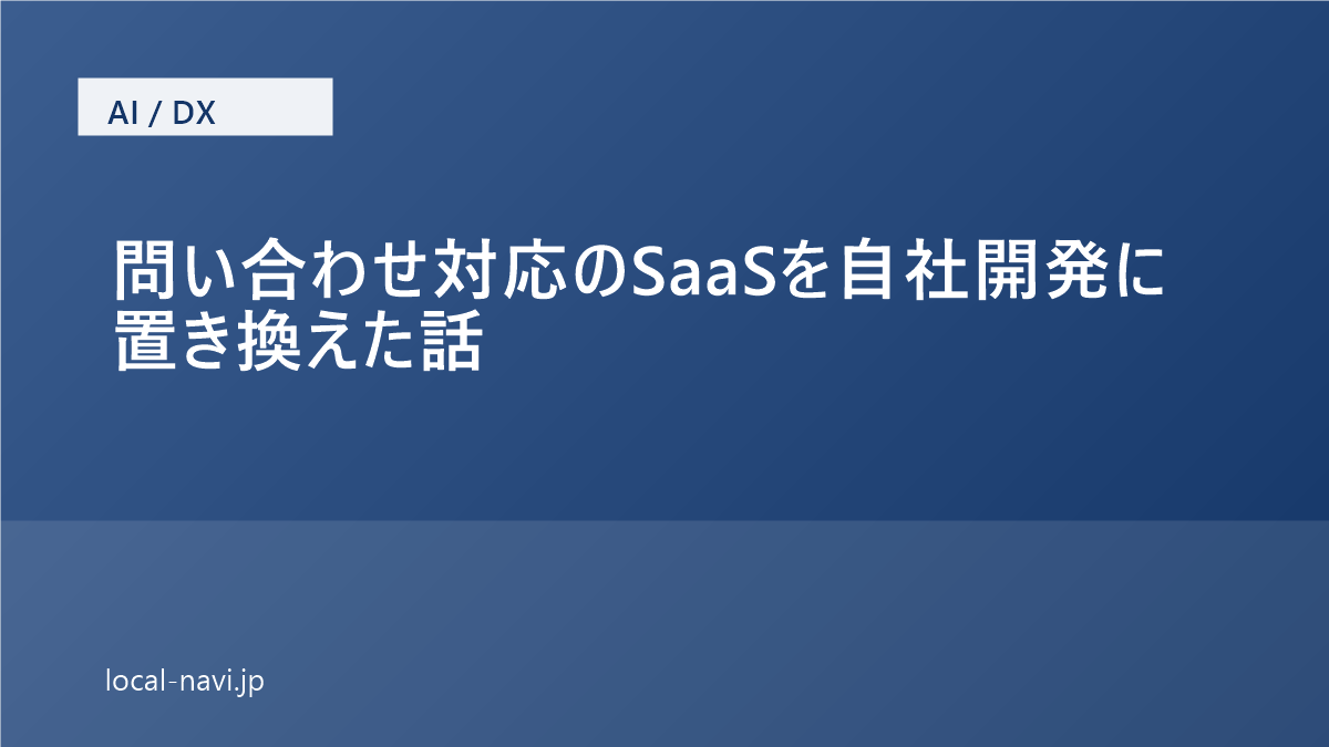 問い合わせ対応のSaaSを自社開発に置き換えた話｜RAGでカテゴリ分類・担当者割り振りを内製化 のアイキャッチ画像